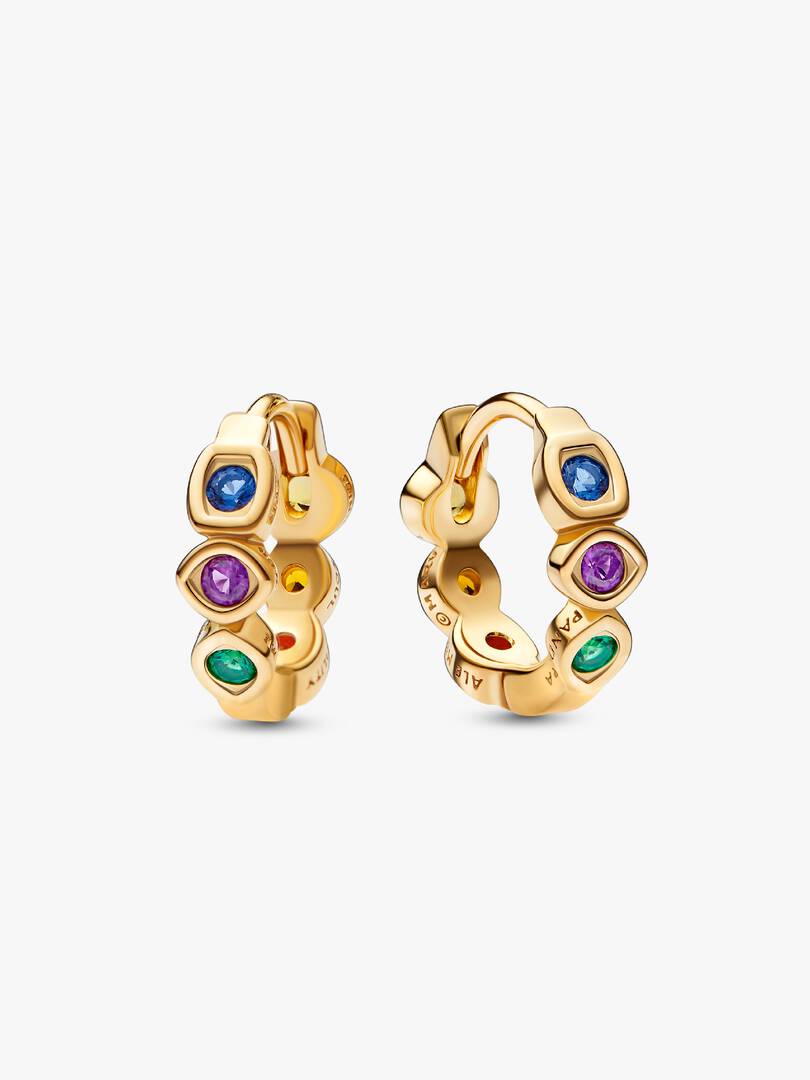 Marvel The Avengers Infinity Stones Hoop Earrings 14k gold plating