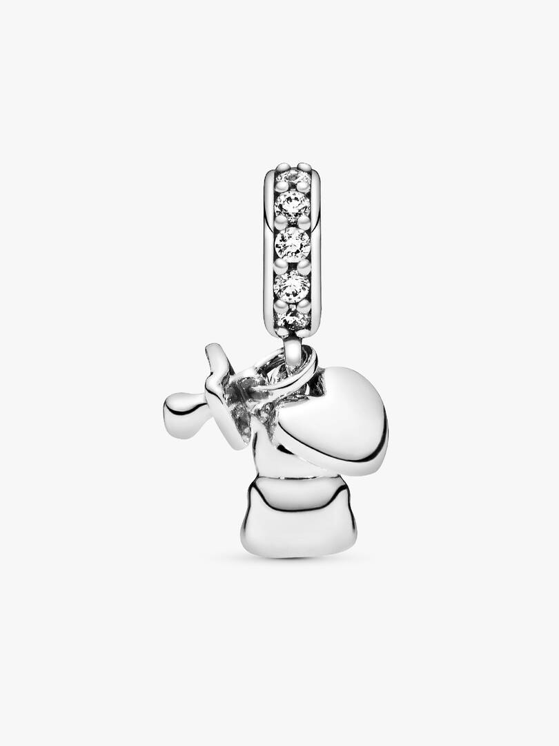 Baby Teddy Bear Dangle Charm Sterling silver