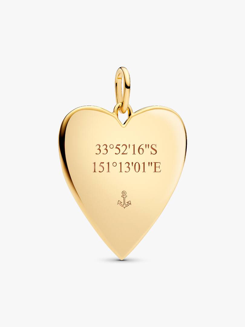 Engravable Heart Oversized Tag Pendant 14k gold plating