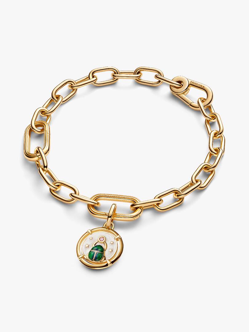 Scarab Beetle Medallion Charm 14k gold plating