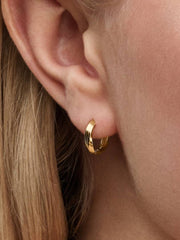Twisted Huggie Earrings 14k gold plating