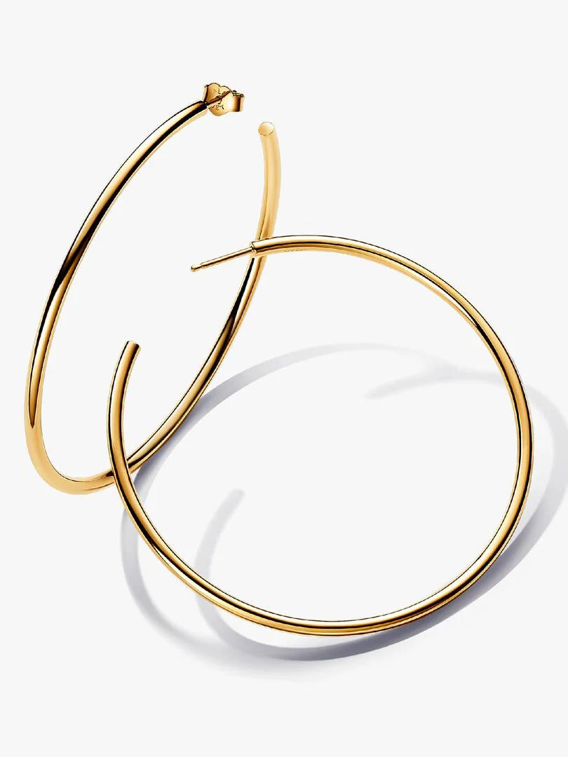 FINAL SALE - Open 65 mm Hoops 14k gold plating