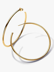 FINAL SALE - Open 65 mm Hoops 14k gold plating