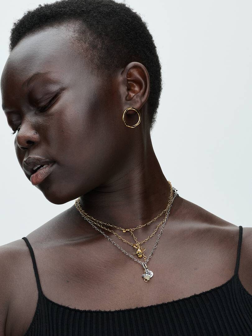 Linked Hearts Collier Necklace Sterling silver