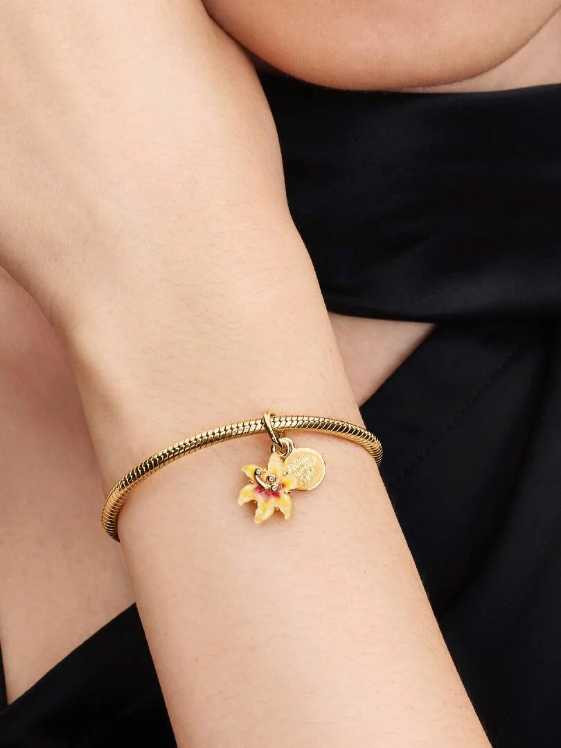 Disney Tangled Sundrop Flower Glow-in-the-dark Charm 14k gold plating