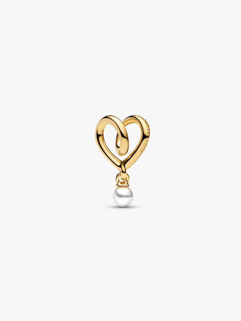 Wrapped Heart Charm 14k gold plating