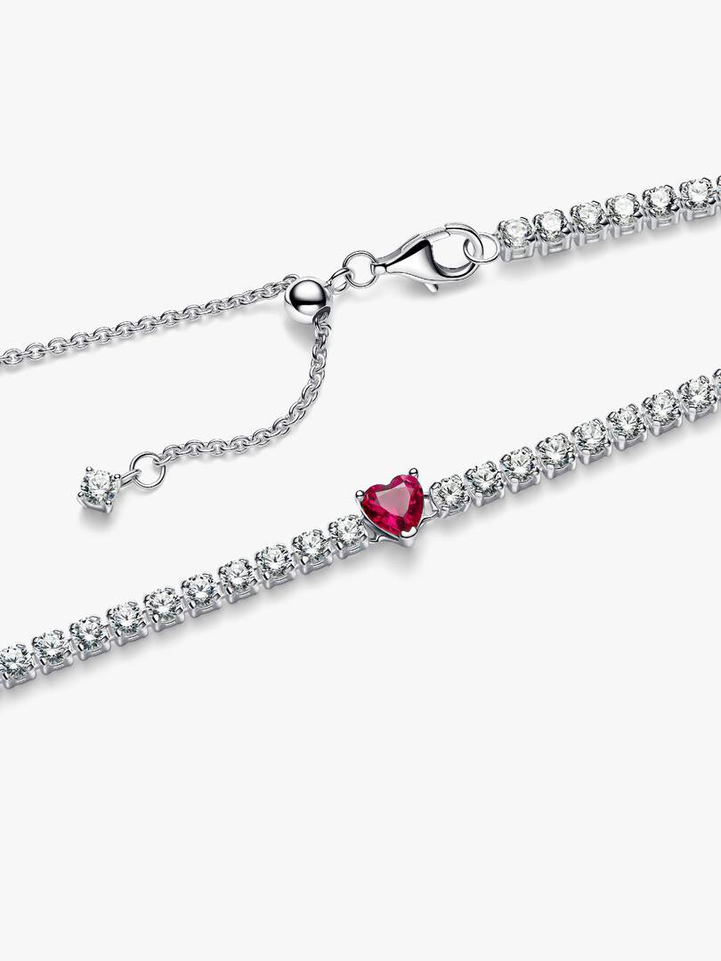 Halo Heart Choker Sterling silver