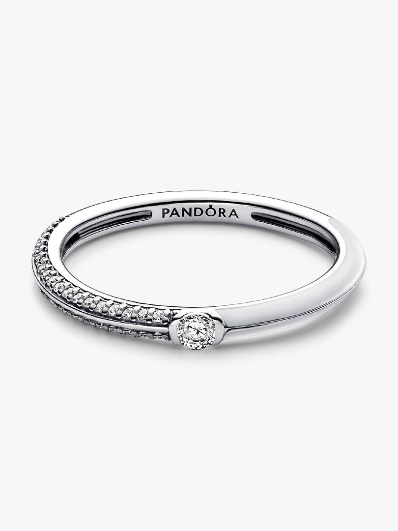 Pandora ME Pavé & White Dual Ring Sterling silver