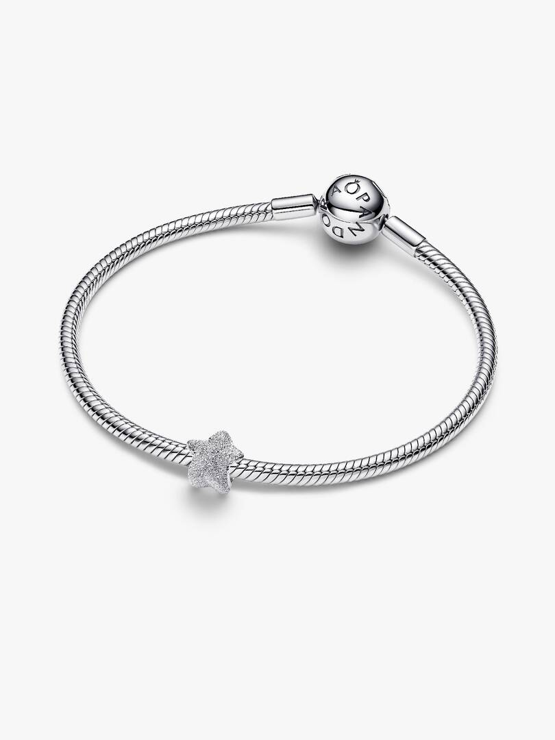 Textured Star Mini Charm Sterling silver