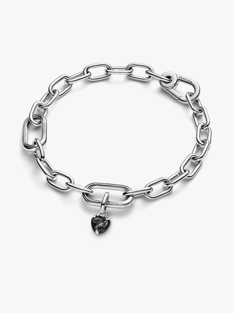 Pandora ME Black Chakra Heart Mini Dangle Charm Sterling silver