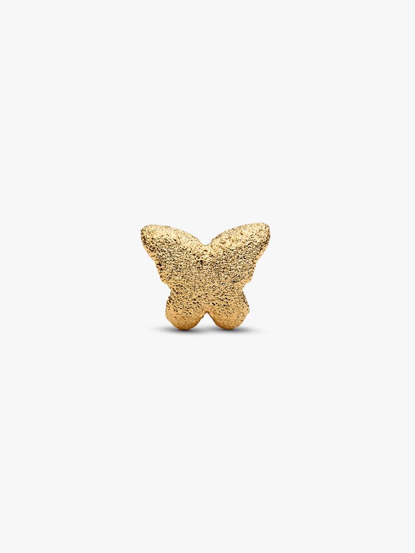 Textured Butterfly Mini Charm 14k gold plating
