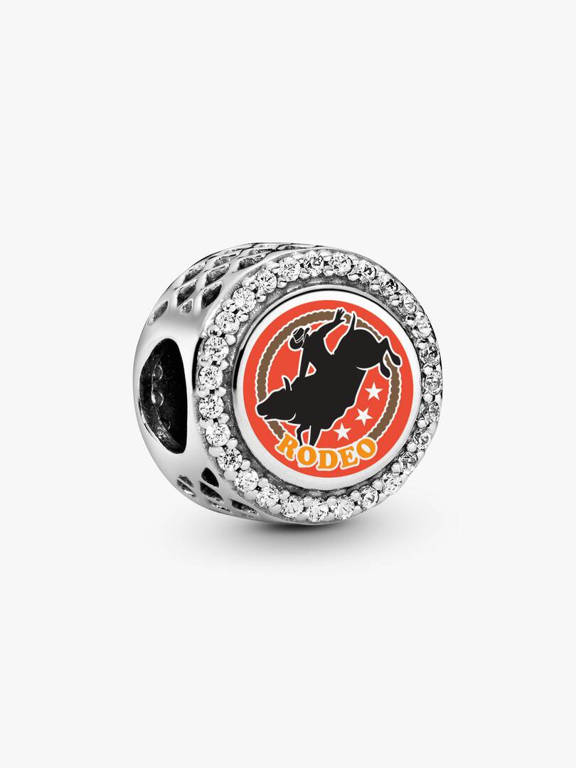 Rodeo Bucking Bull Charm Sterling silver