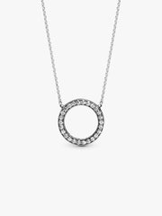 Circle of Sparkle Necklace Sterling silver