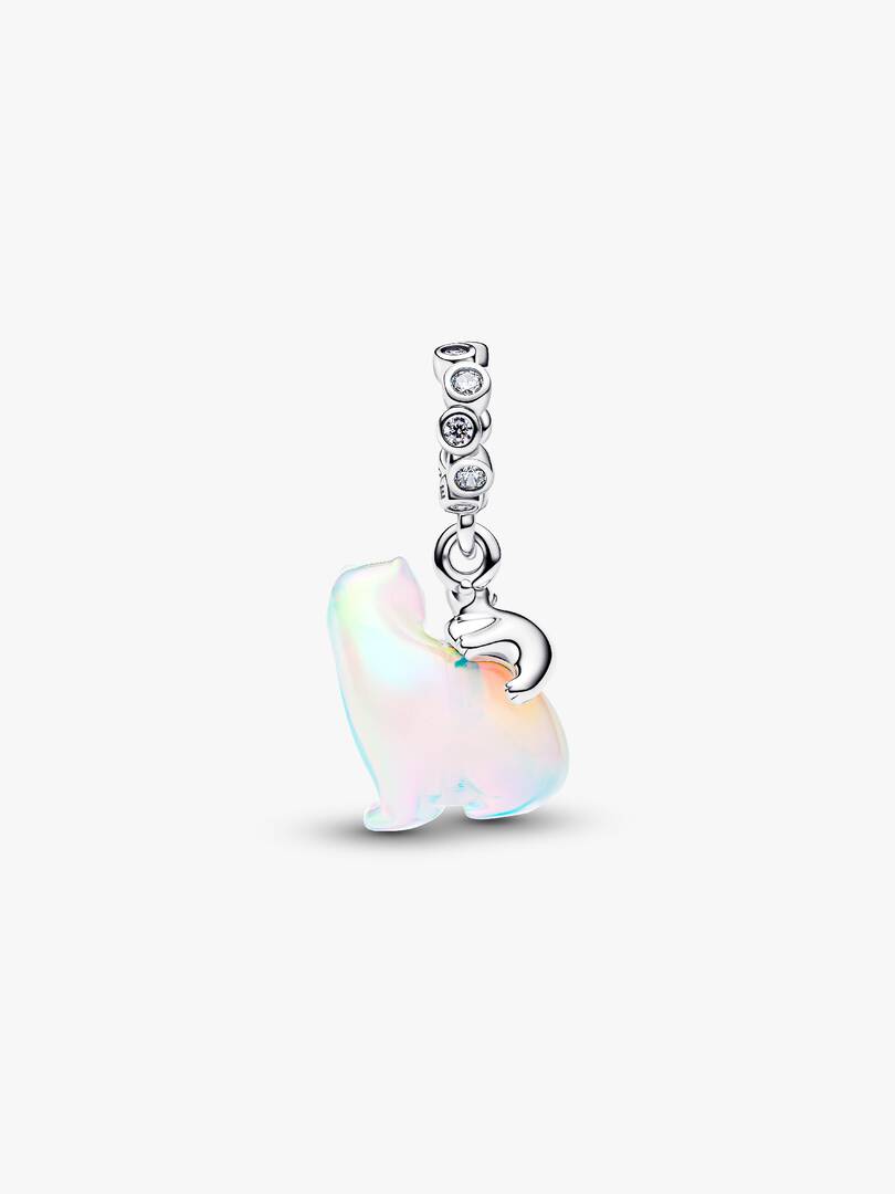 Polar Bear Mother & Cub Dangle Charm Sterling silver