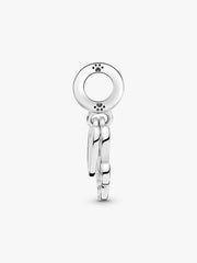 Hearts & Paw Print Dangle Charm Sterling silver