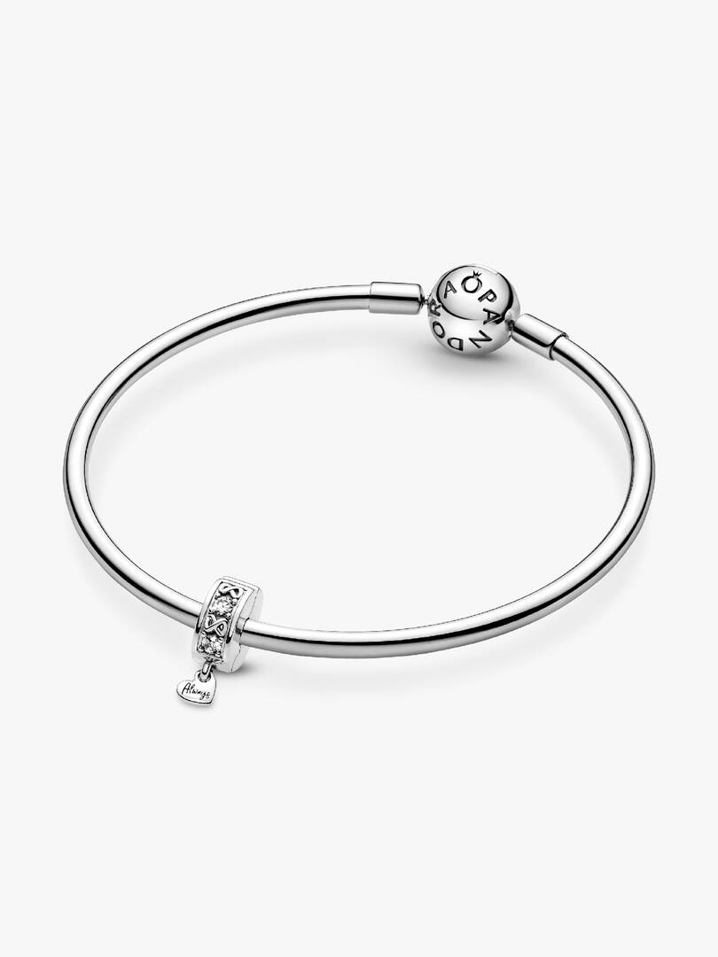 Family Always Pavé Clip Charm Sterling silver