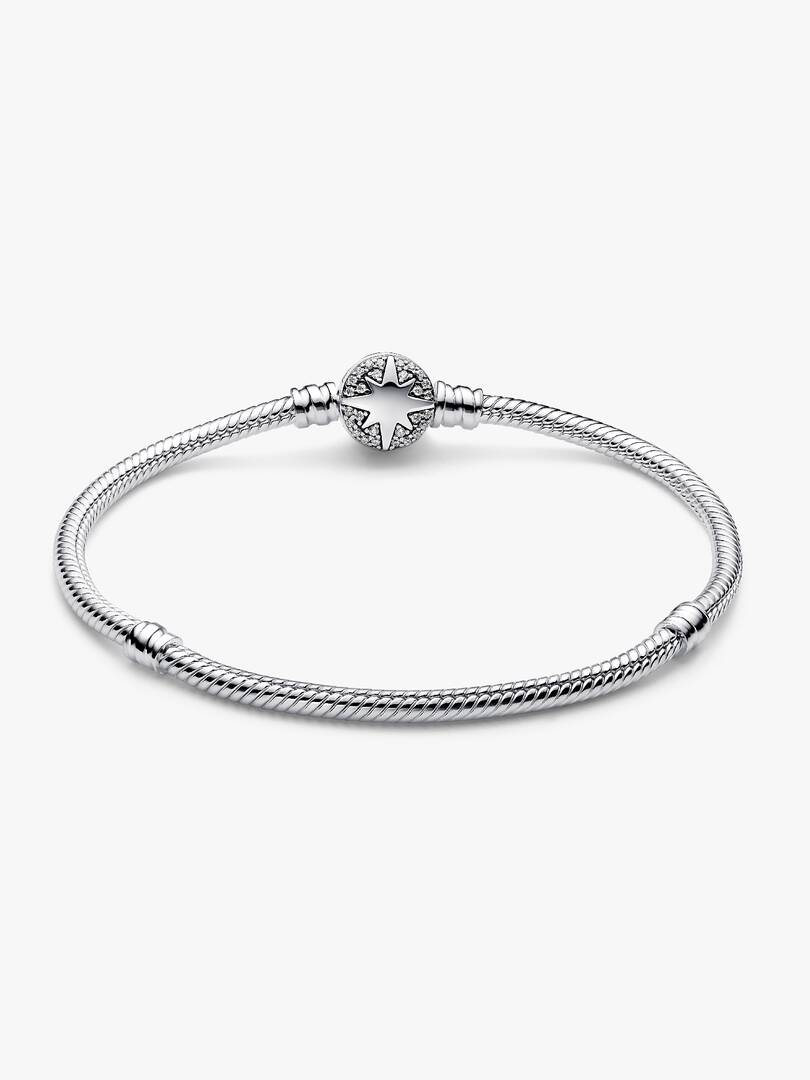 North Star Clasp Snake Chain Bracelet Sterling silver