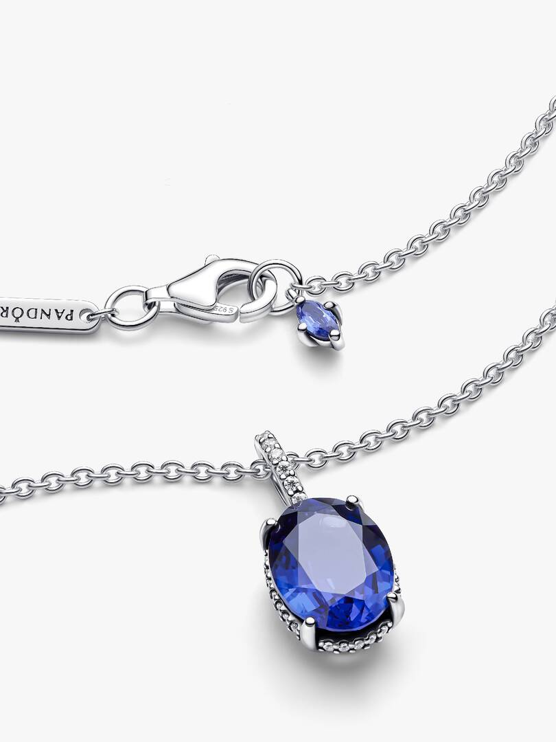 FINAL SALE - Sparkling Statement Halo Pendant Necklace Sterling silver