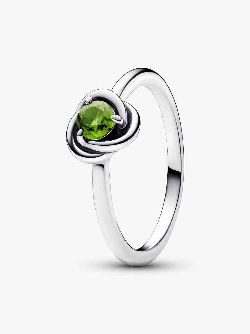 August Birthstone Eternity Circle Ring Sterling silver