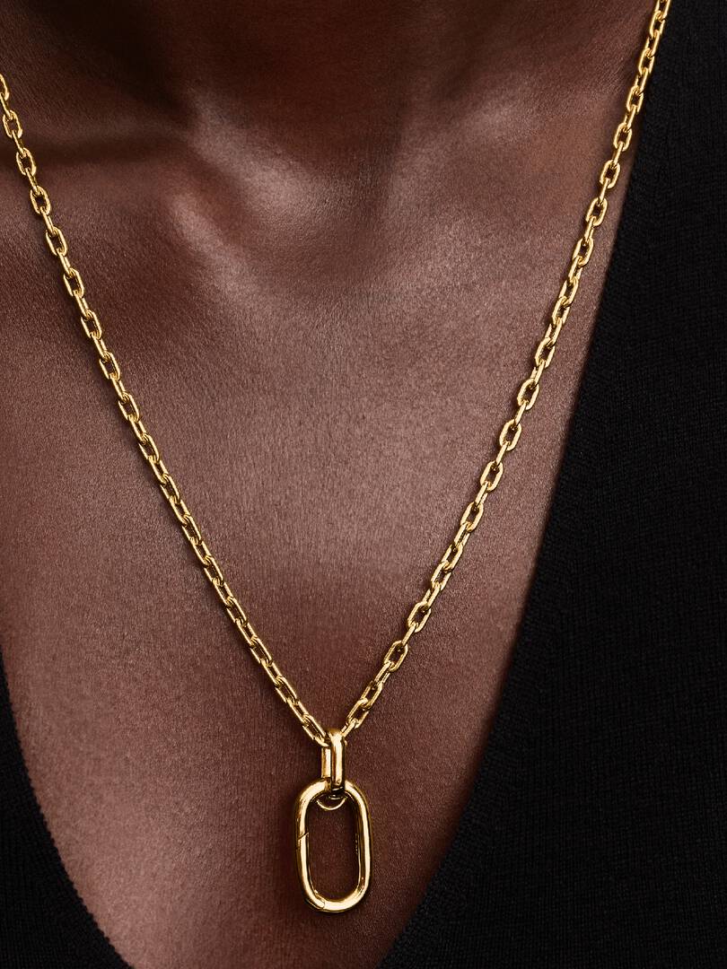 Openable Large Link Chain Necklace 14k gold plating
