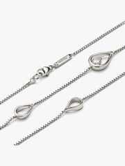 FINAL SALE - Pandora Infinite 14k White Gold Lab-grown Diamond Long Pendant Necklace 0.50 ct TW, 14k white gold