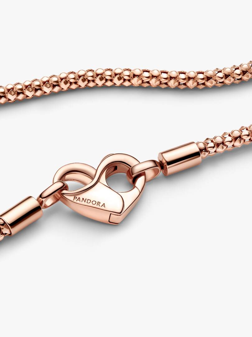 Pandora Moments Studded Chain Necklace 14k rose gold plating