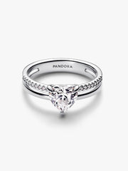 Double Band Heart Ring Sterling silver