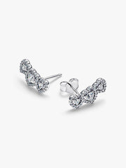 Halo Heart Trilogy Stud Earrings Sterling silver