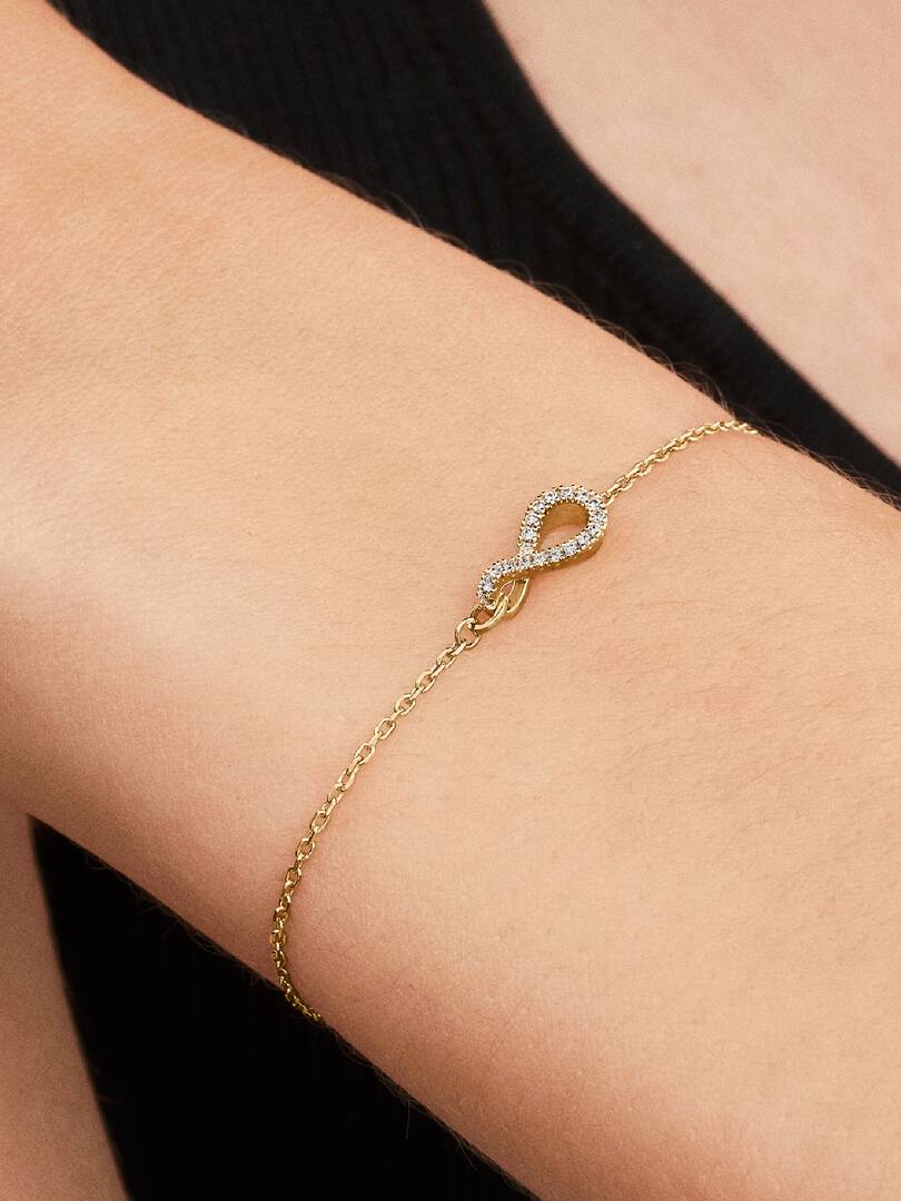 Pandora Infinite Lab-grown Diamond Pavé Bracelet 0.10 ct TW, 14k gold