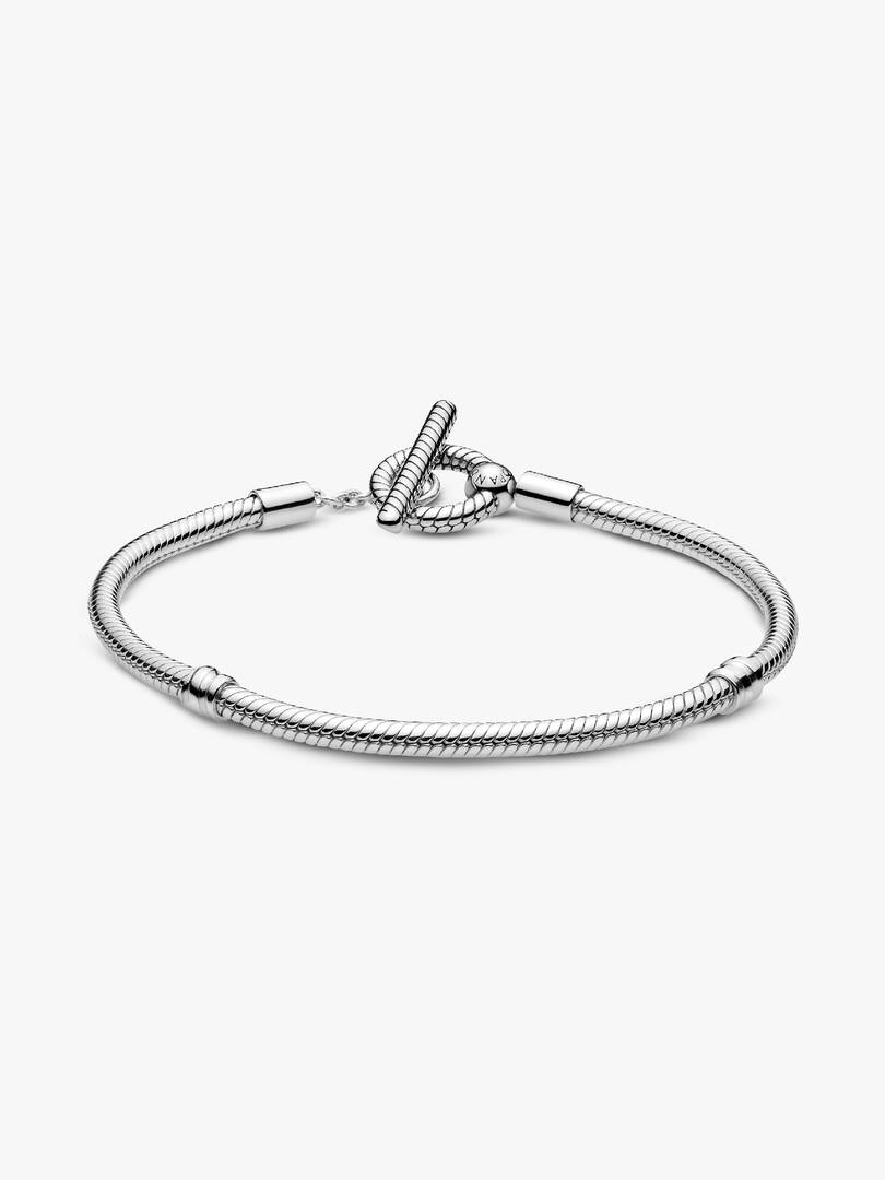 FINAL SALE - Pandora Moments T-Bar Snake Chain Bracelet Sterling silver