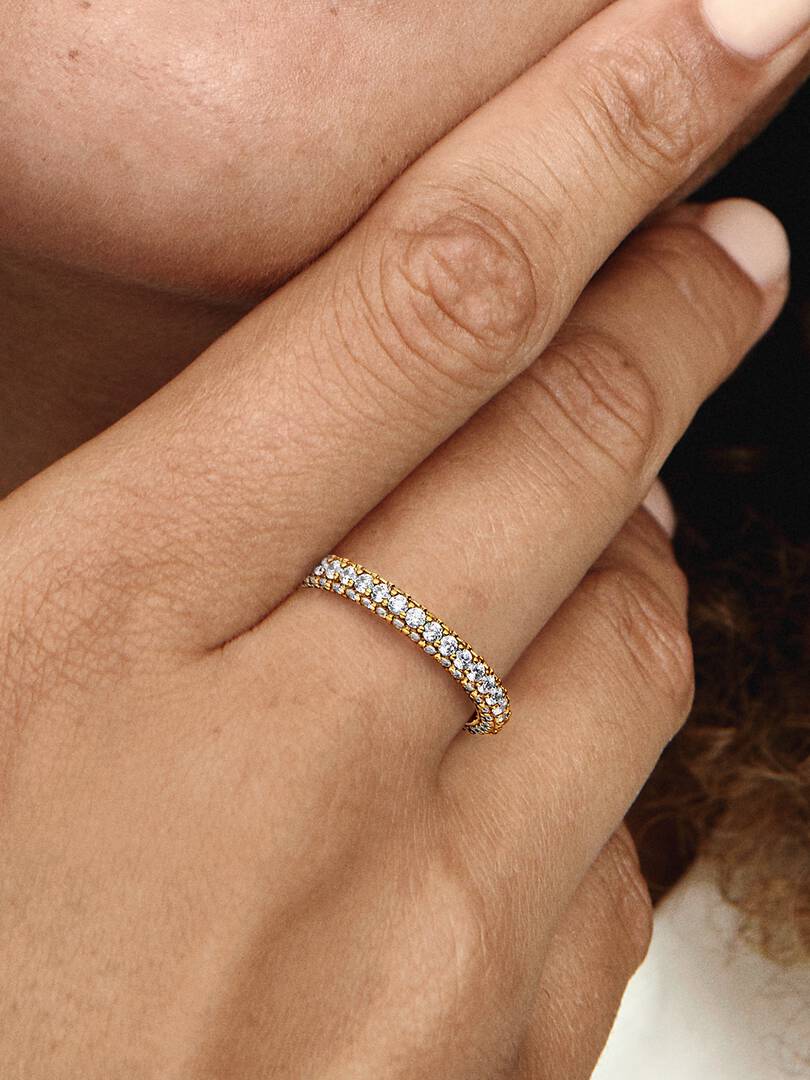 Pandora Timeless Pavé Single-row Ring 14k gold plating