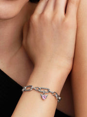 Winged Heart Mini Dangle Charm Sterling silver