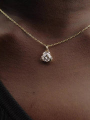 FINAL SALE - Pandora Talisman 14k Gold Lab-grown Diamond Heart Pendant 0.75 ct TW, 14k gold