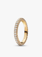 Pandora Timeless Pavé & Sparkling Wave Ring Set 2 Quantity