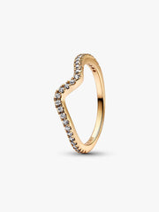 Sparkling Wave Ring 14k gold plating