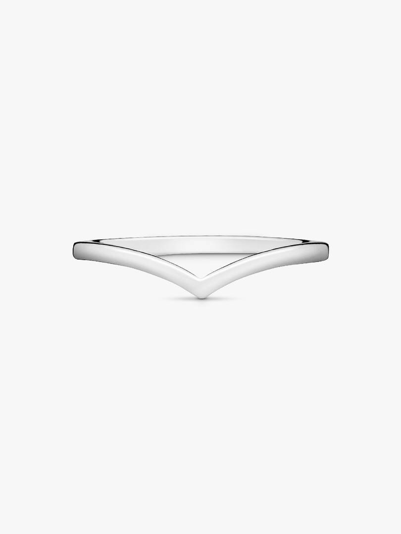 Polished Wishbone Ring Sterling silver