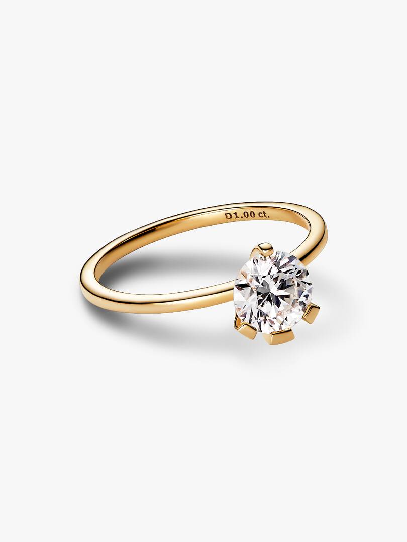 FINAL SALE - Pandora Nova 14k Gold Lab-grown Diamond Ring 1.00 ct TW, 14k gold