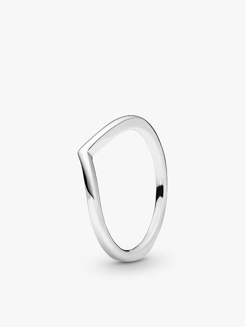 Sparkling Wishbone Heart Ring Set 2 Quantity
