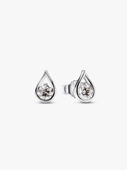 Pandora Infinite Sterling Silver Lab-grown Diamond Earrings 0.20 ct TW, Sterling silver