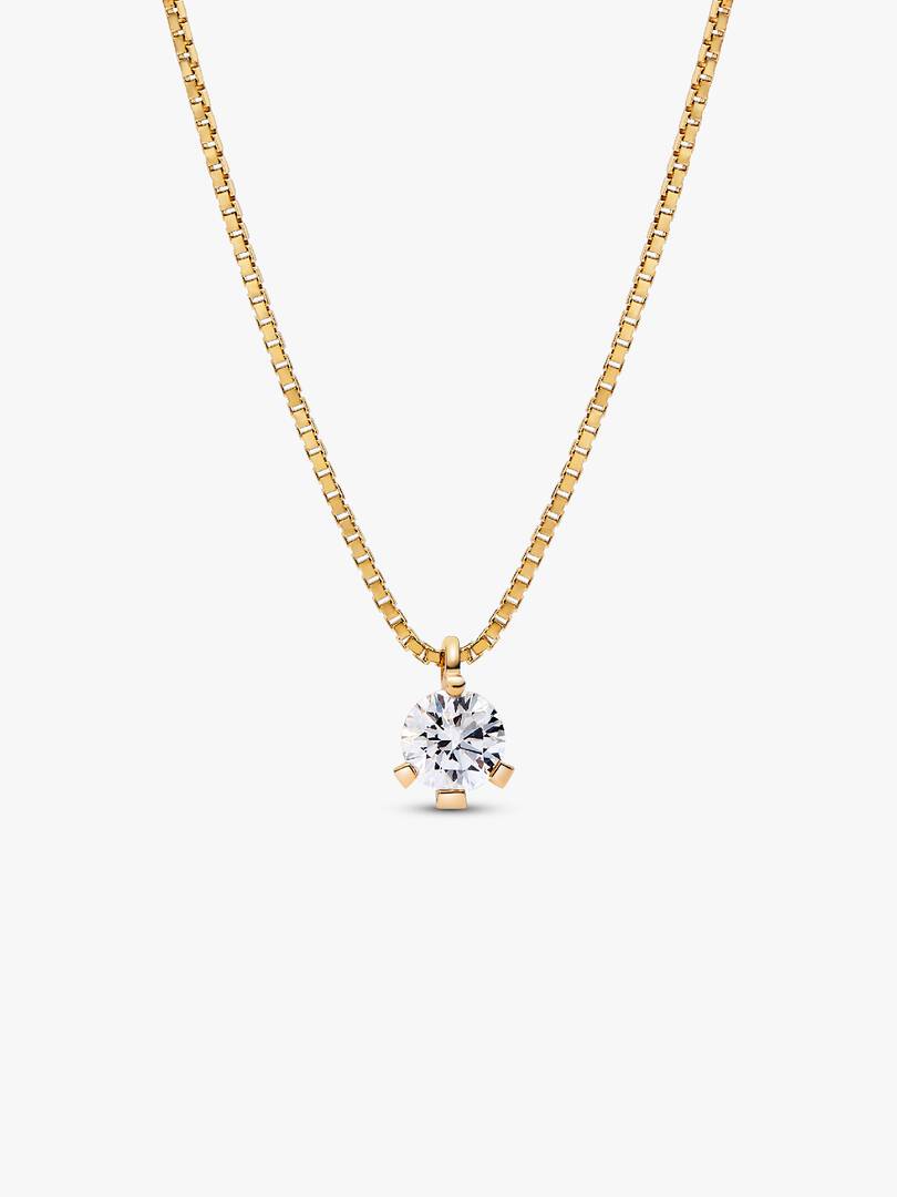 FINAL SALE - Pandora Nova 14k Gold Lab-grown Diamond Pendant Necklace 0.50 ct TW, 14k gold