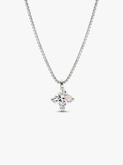 FINAL SALE - Pandora Nova 14k White Gold Lab-grown Diamond Pendant Necklace 1.00 ct TW, 14k white gold