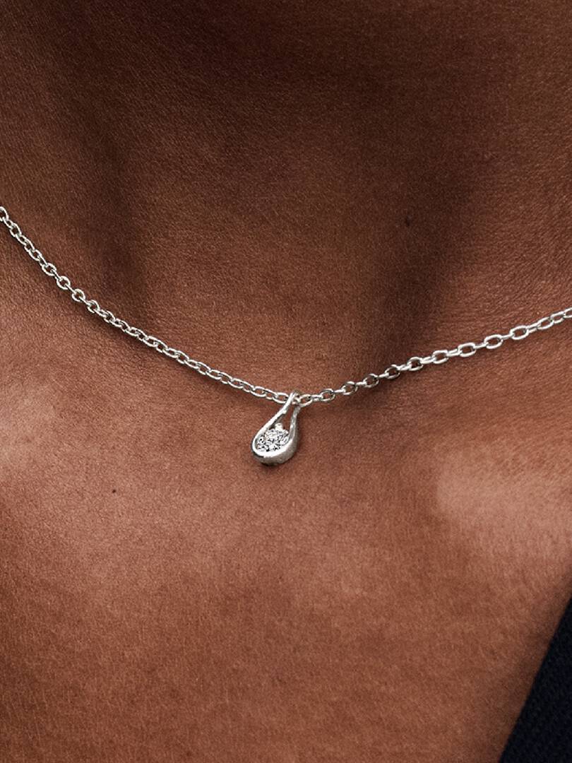 Pandora Infinite Sterling Silver Lab-grown Diamond Pendant Necklace 0.15 ct TW, Sterling silver