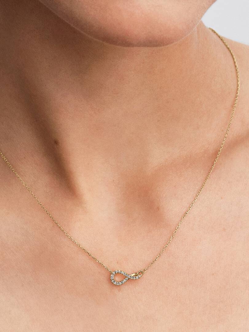Pandora Infinite Lab-grown Diamond Pavé Pendant Necklace 0.11 ct TW, 14k gold
