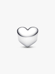 Engravable Purple Stone Heart Charm Sterling silver