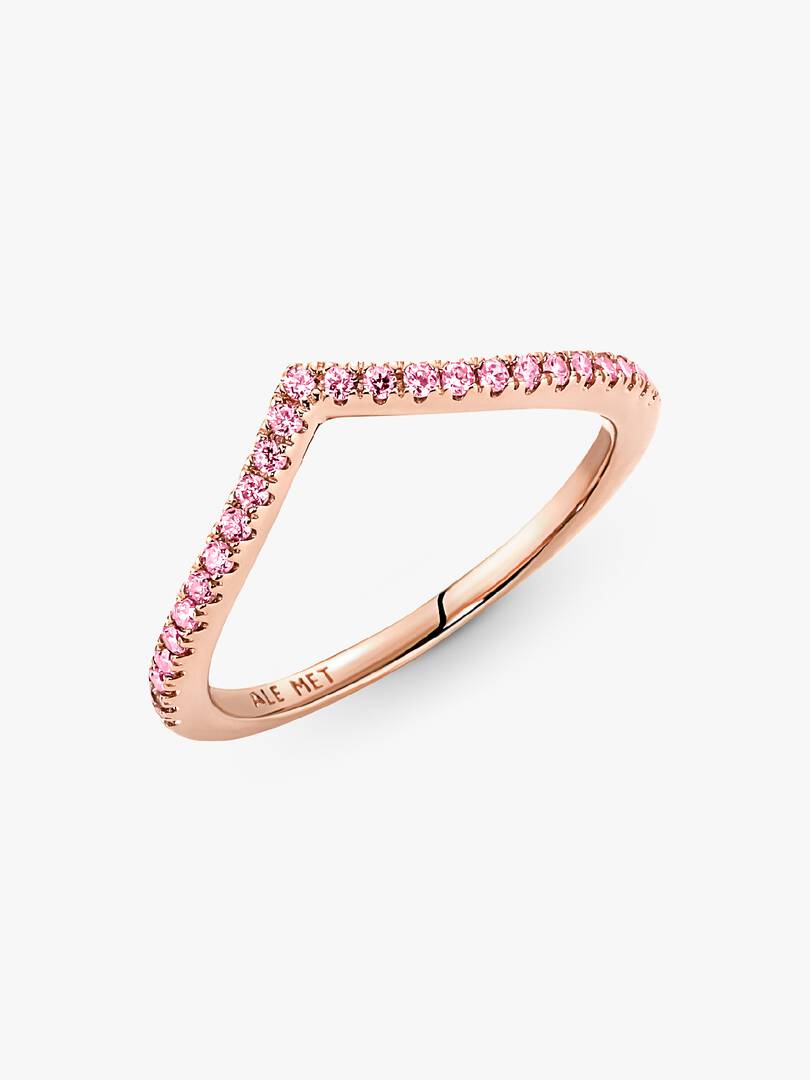 Pandora Timeless Wish Sparkling Pink Ring 14k rose gold plating