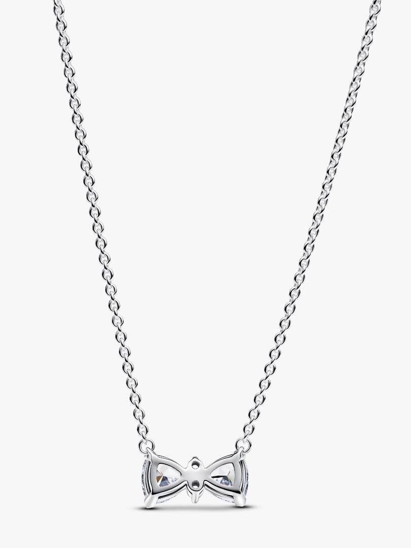 Sparkling Bow Necklace Sterling silver