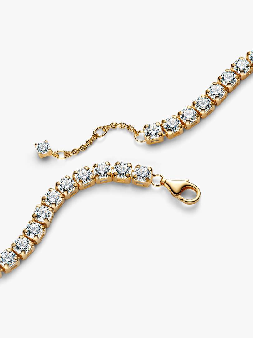 Sparkling Bold Tennis Bracelet 14k gold plating