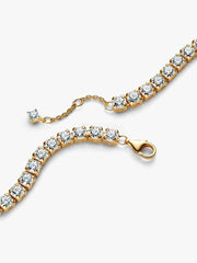 Sparkling Bold Tennis Bracelet 14k gold plating