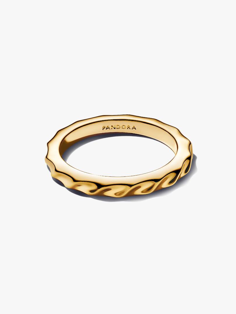 Rippled Band Ring 14k gold plating