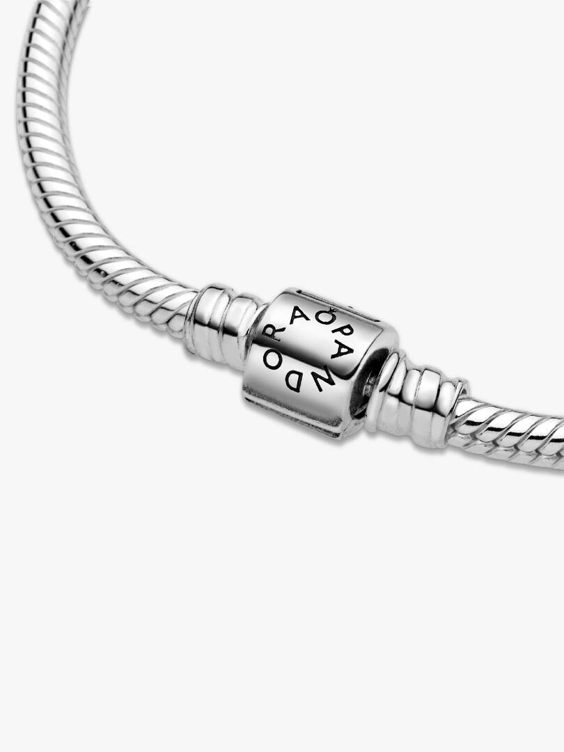 Pandora Moments Barrel Clasp Snake Chain Bracelet Sterling silver